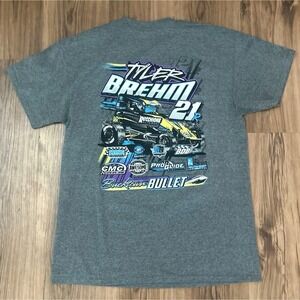 Tyler Brehm USAC Sprint Car Racing T Shirt Gray Men's Large Graphic Recchione